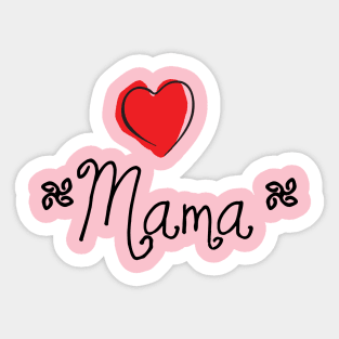 Mama Heart Sticker